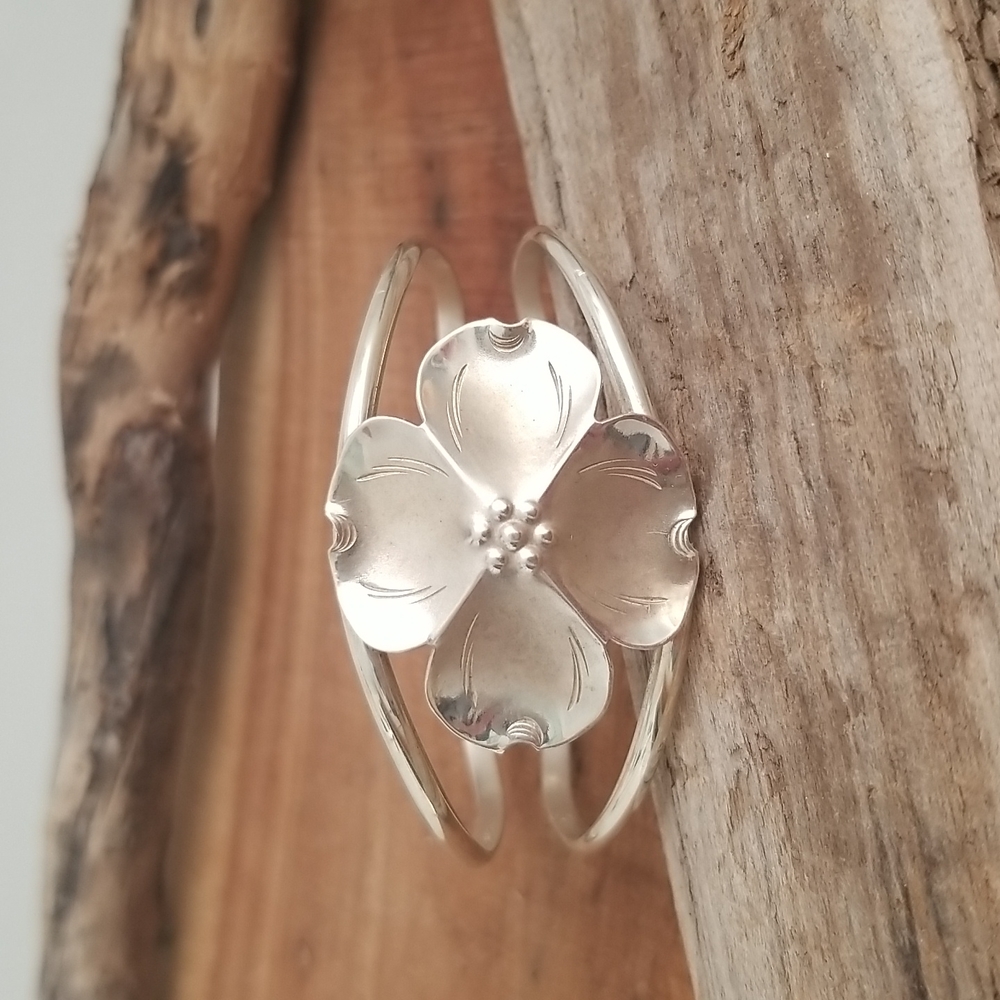 Stuart Nye Vintage Sterling Silver Dogwood Bracelet